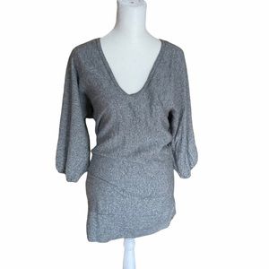 - Banana republic cashmere long sweater 3/4 sleeves women size small tunic gray